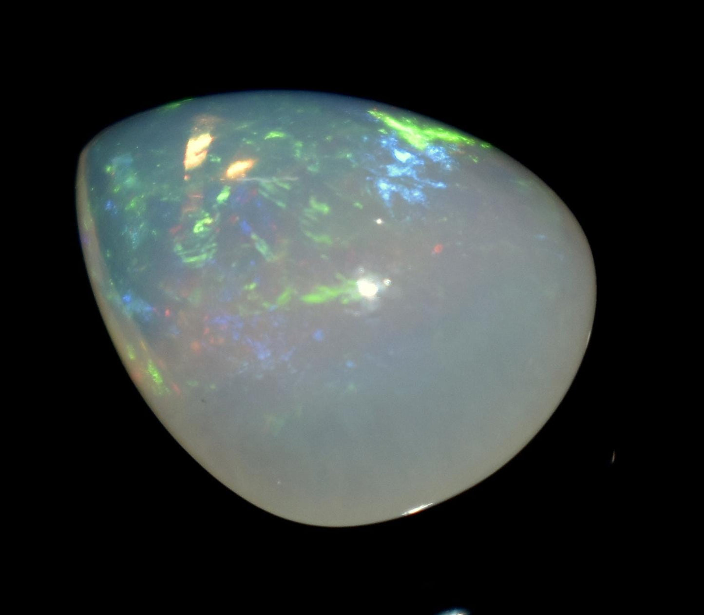 Opal, 100% Natural Ethiopian Opal, Pear Welo Fire Cabochon Loose Gemstone, 6.40 Carat, Size-16.5x12x8mm, For Jewelry Making,