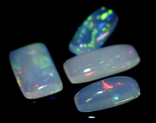 100% Natural Ethiopian Opal, Octagon Welo Fire Cabochon Gemstone Lot, 7.80 Ct, Size-15x6x3.5mm To 13x6x4mm, Opal For Jewelry Making