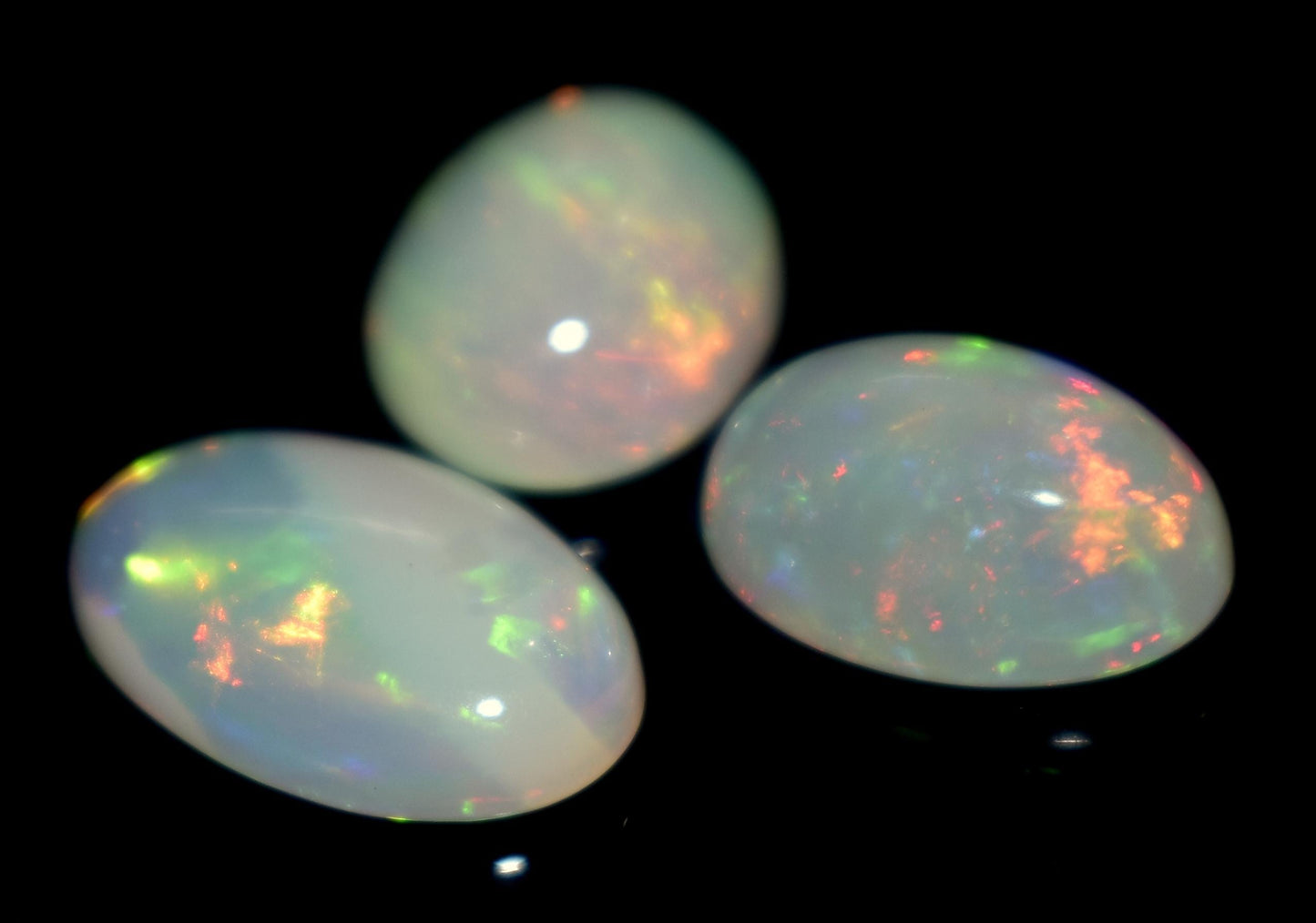 Opal, 100% Natural Ethiopian Opal, Oval Welo Fire Cabochon Gemstone Lot, 8.00 Ct, Size-15x9.5x3.5mm To 12X9.5X5mm, Opal For Jewelry Making,