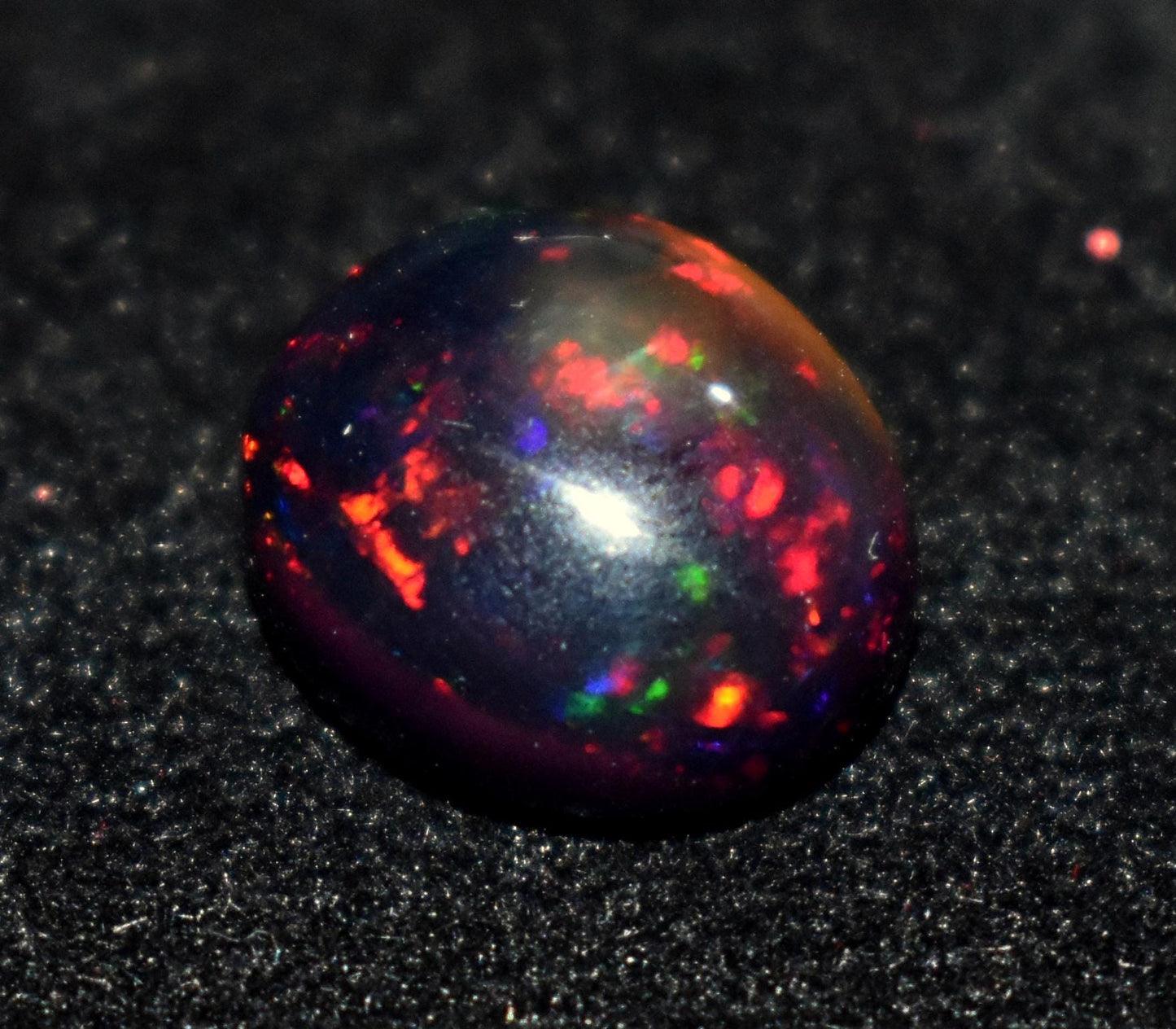 AAA++ Natural Black Opal, Ethiopian Opal Welo Black Opal, Oval Cabochon Loose Gemstone, 5.20 Carat, Size-13.5x11.5x7mm, For Jewelry Making