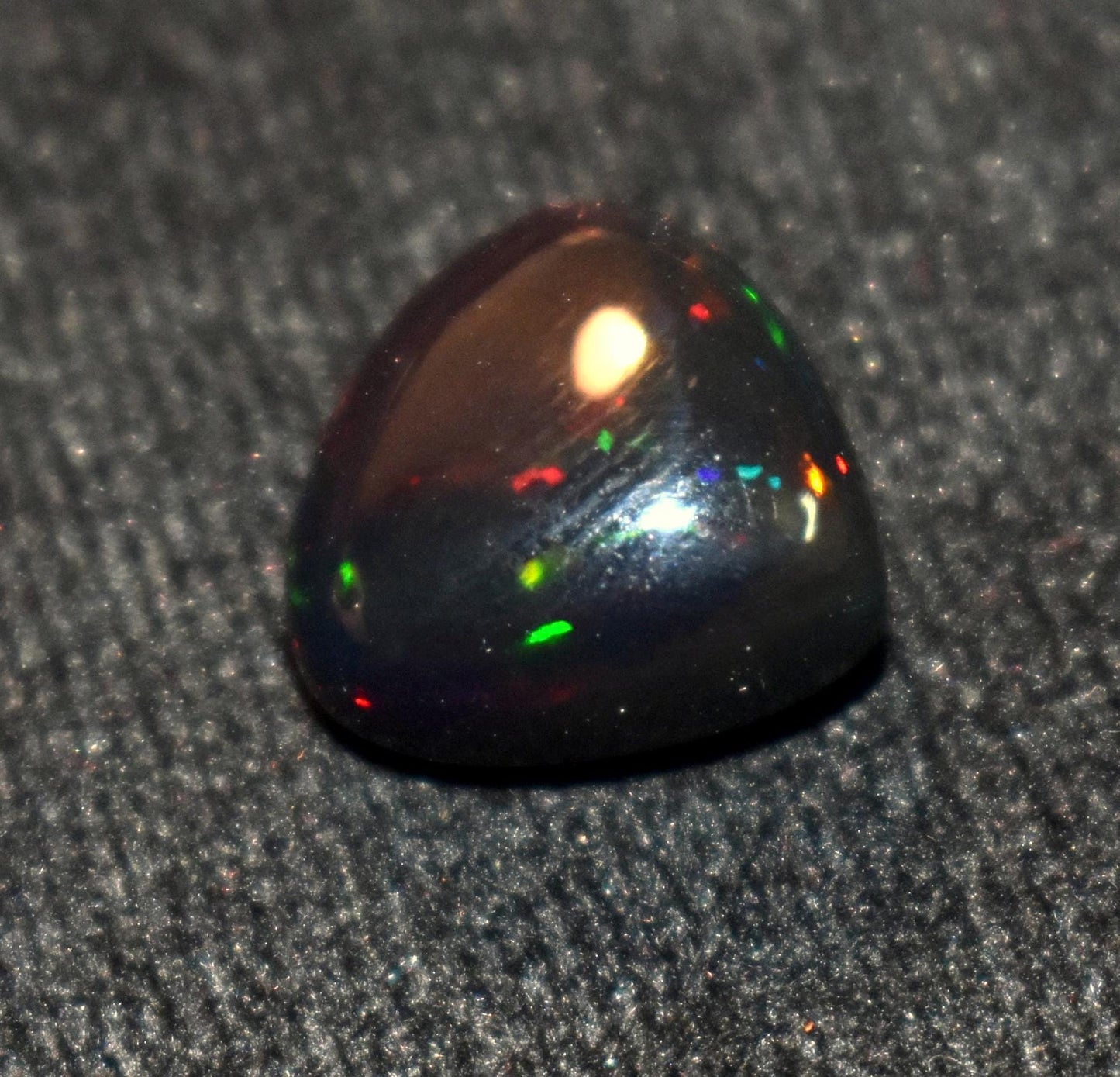 Opal, Natural Black Ethiopian Opal, Welo Fire Heart Shape Smooth Cabochon Loose Gemstone, 5.55 Ct, Size-13.5x13.5x7.5mm, For Jewelry Making,