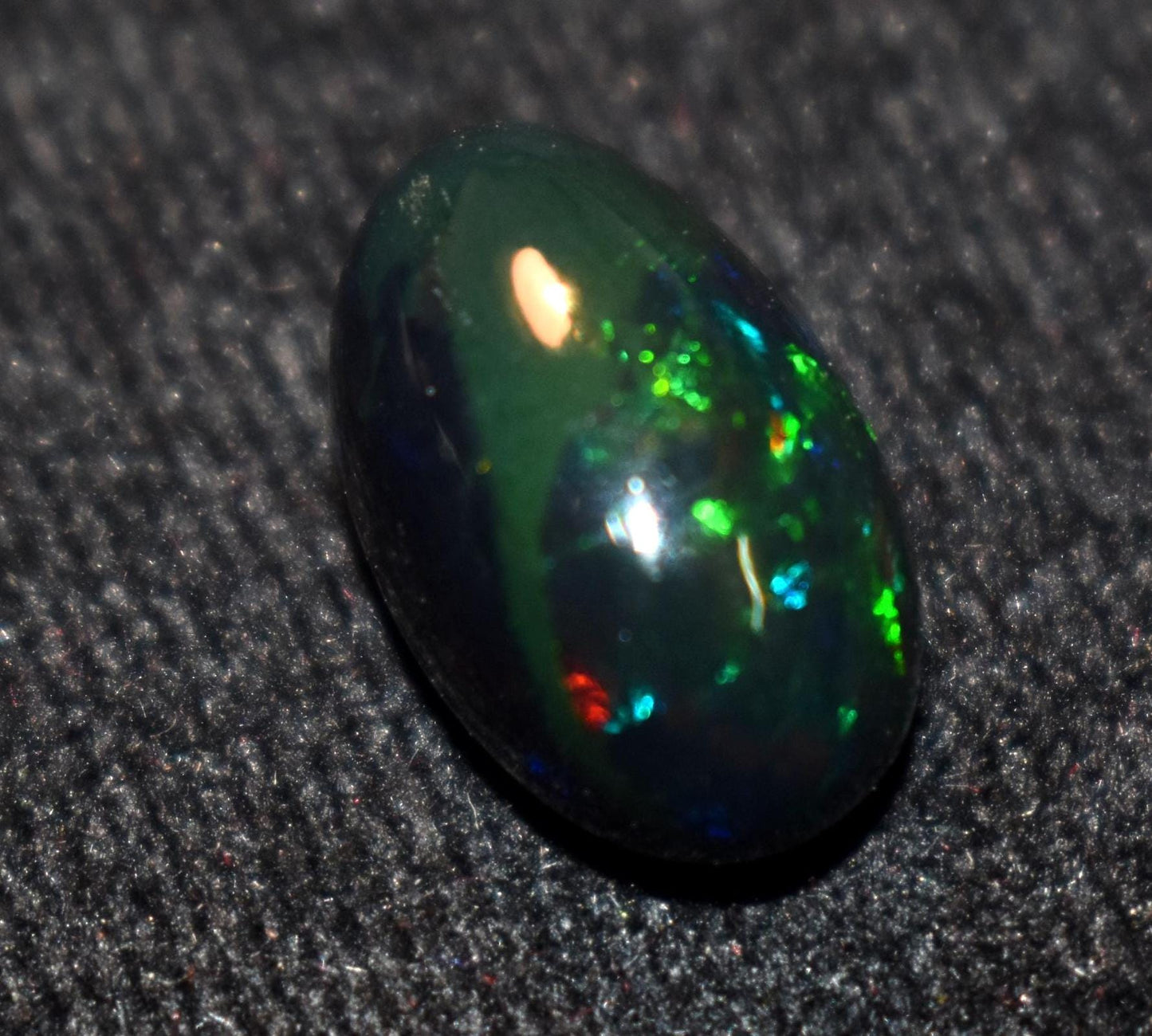 Opal, Natural Black Ethiopian Opal, Oval Welo Fire Cabochon Loose Gemstone, 5.30 Carat, Size-9.5x15.5x8mm, For Jewelry Making,