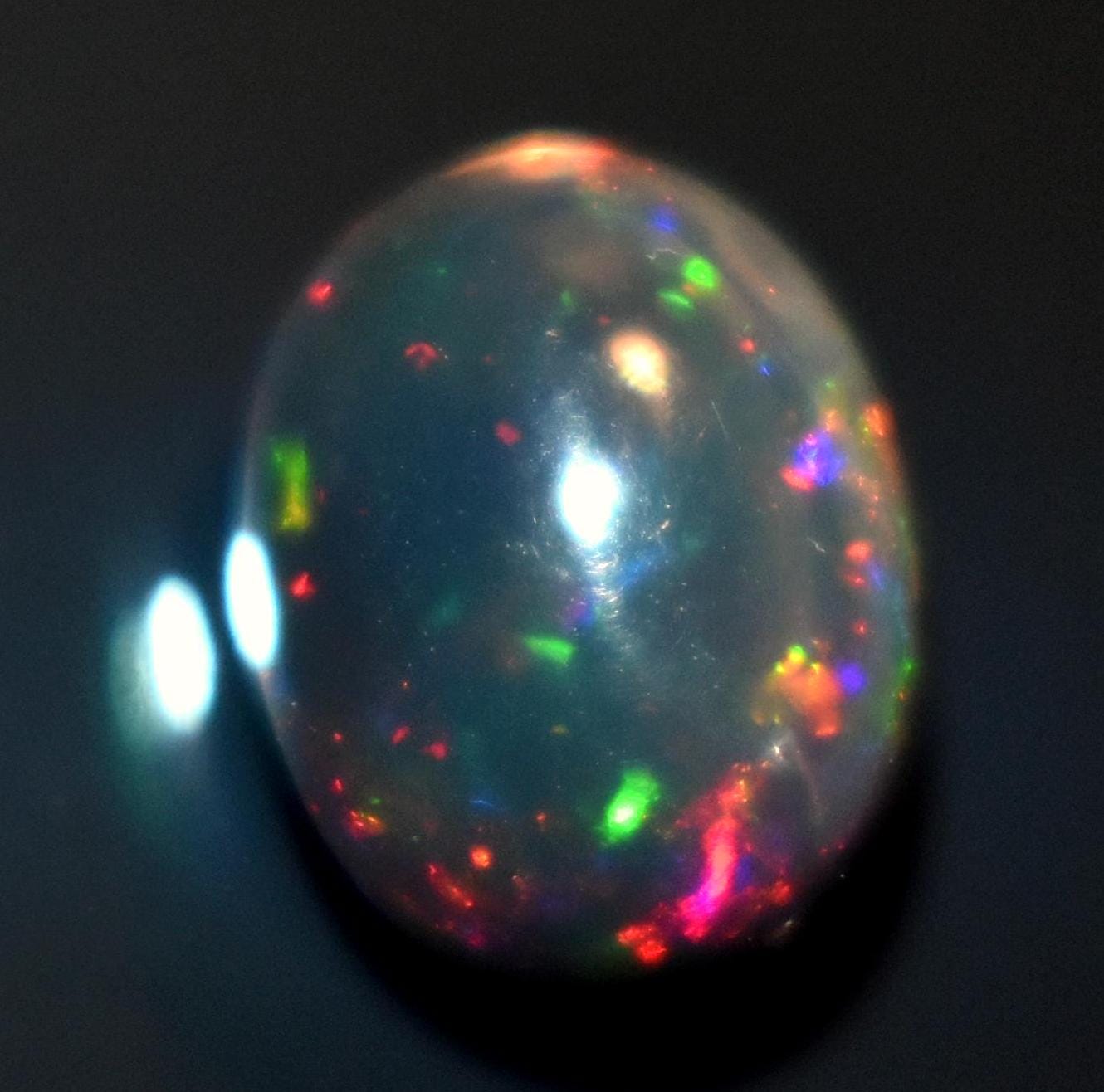 Opal, Natural Black Ethiopian Opal, Oval Welo Fire Cabochon Loose Gemstone, 2.45 Carat, Size-8x10.5x6mm, For Jewelry Making,