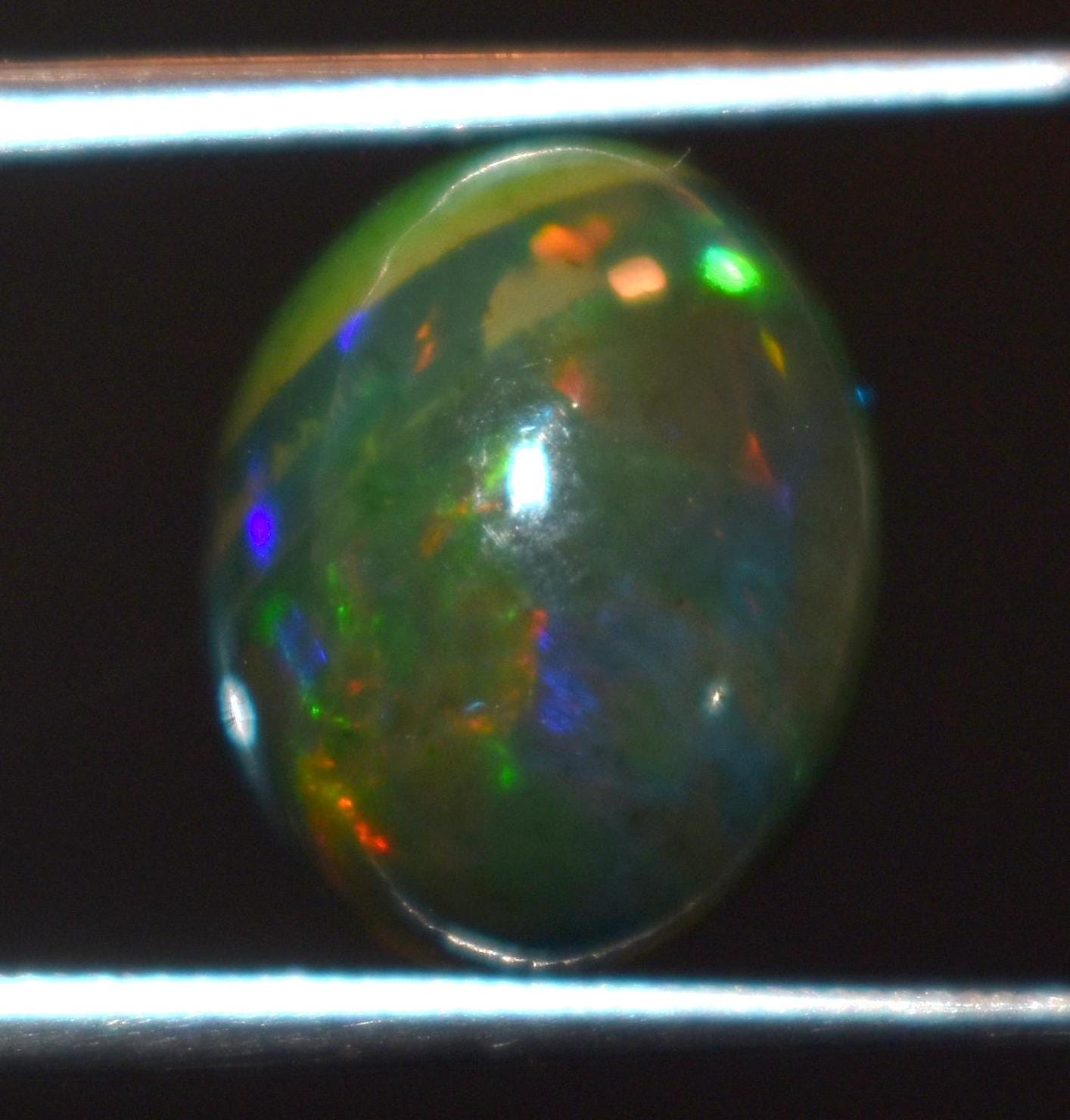 Opal, Natural Black Ethiopian Opal, Oval Welo Fire Cabochon Loose Gemstone, 3.00 Carat, Size-9.5x11.5x6mm, For Jewelry Making,