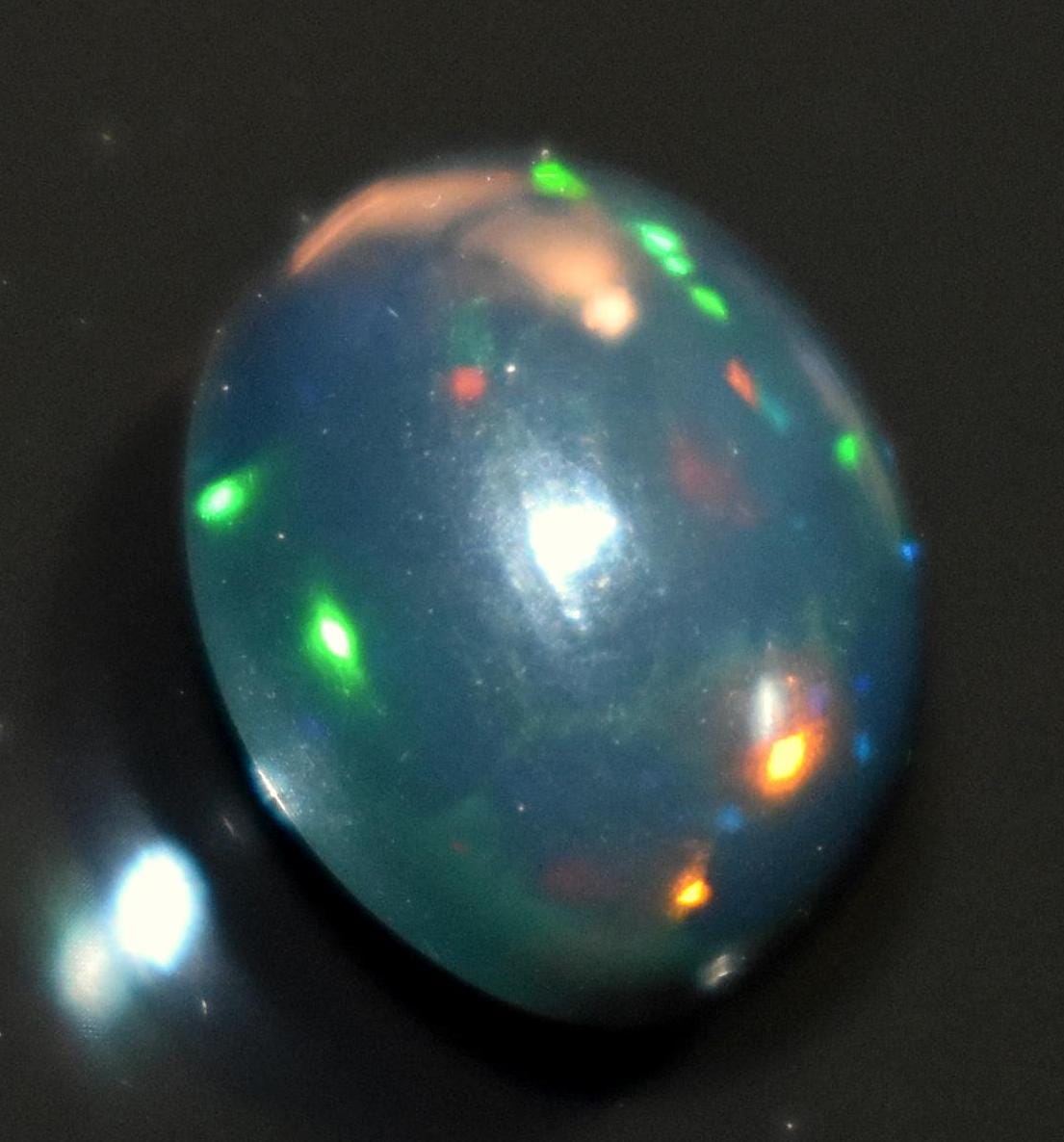 Opal, Natural Black Ethiopian Opal, Oval Welo Fire Cabochon Loose Gemstone, 2.40 Carat, Size-8x10x6mm, For Jewelry Making,