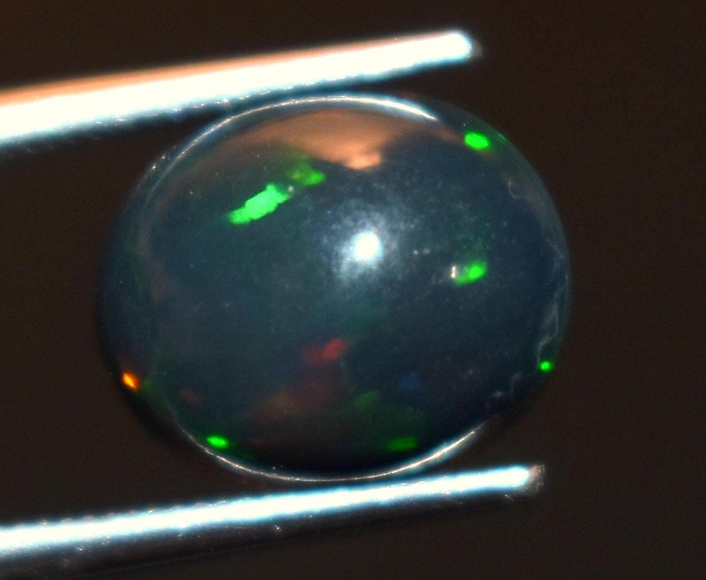 Opal, Natural Black Ethiopian Opal, Oval Welo Fire Cabochon Loose Gemstone, 2.40 Carat, Size-8x10x6mm, For Jewelry Making,