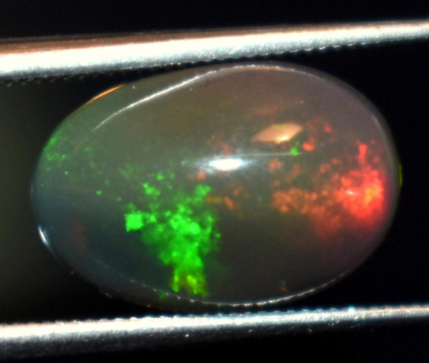 Opal, Natural Black Ethiopian Opal, Oval Welo Fire Cabochon Loose Gemstone, 2.10 Carat, Size-8x11.5x5mm, For Jewelry Making,