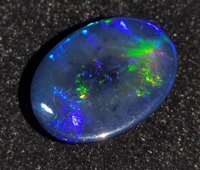 Opal, Natural Black Ethiopian Opal, Oval Welo Fire Cabochon Loose Gemstone, 6.00 Carat, Size-11.5x14.5x7.5mm, For Jewelry Making,