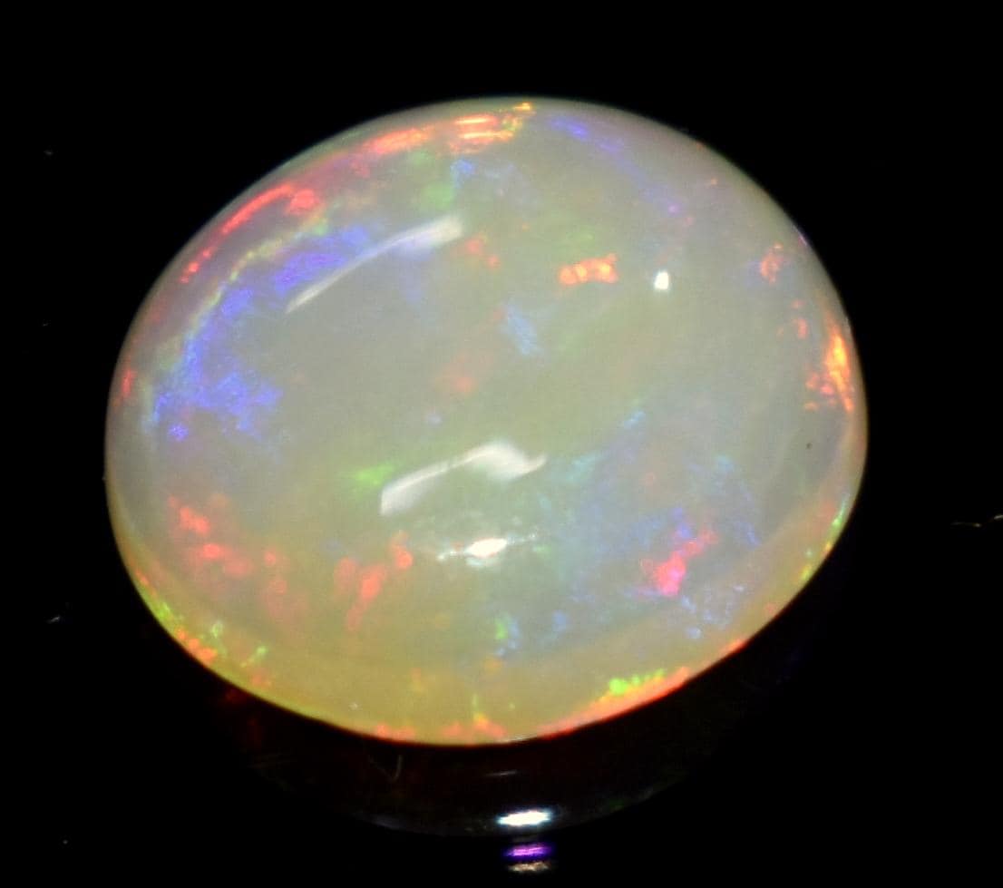 Genuine & 100% Natural Ethiopian Opal, Round Welo Fire Cabochon Loose Gemstone, 3.55 Carat, Size-12x12x4.5mm, For Jewelry Making, PC-1