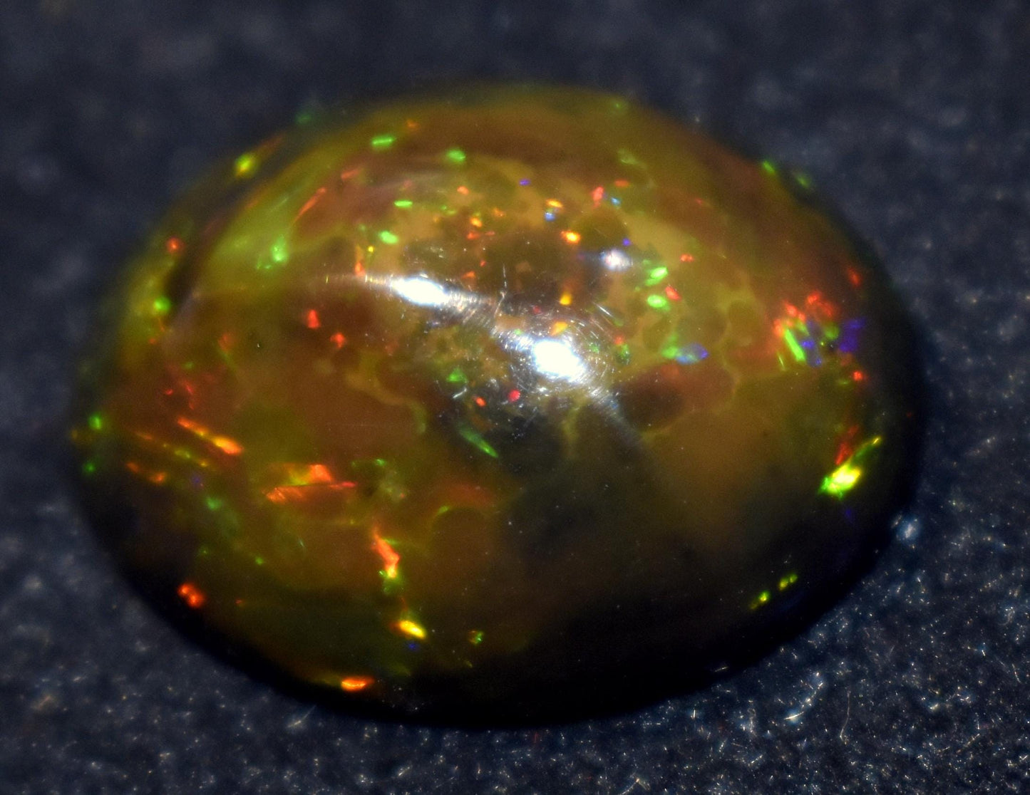 Opal, Natural Black Opal, Oval Welo Fire Cabochon Loose Gemstone, 11.40 Carat, Size-16X20X8mm, For Jewelry Making, PC-1