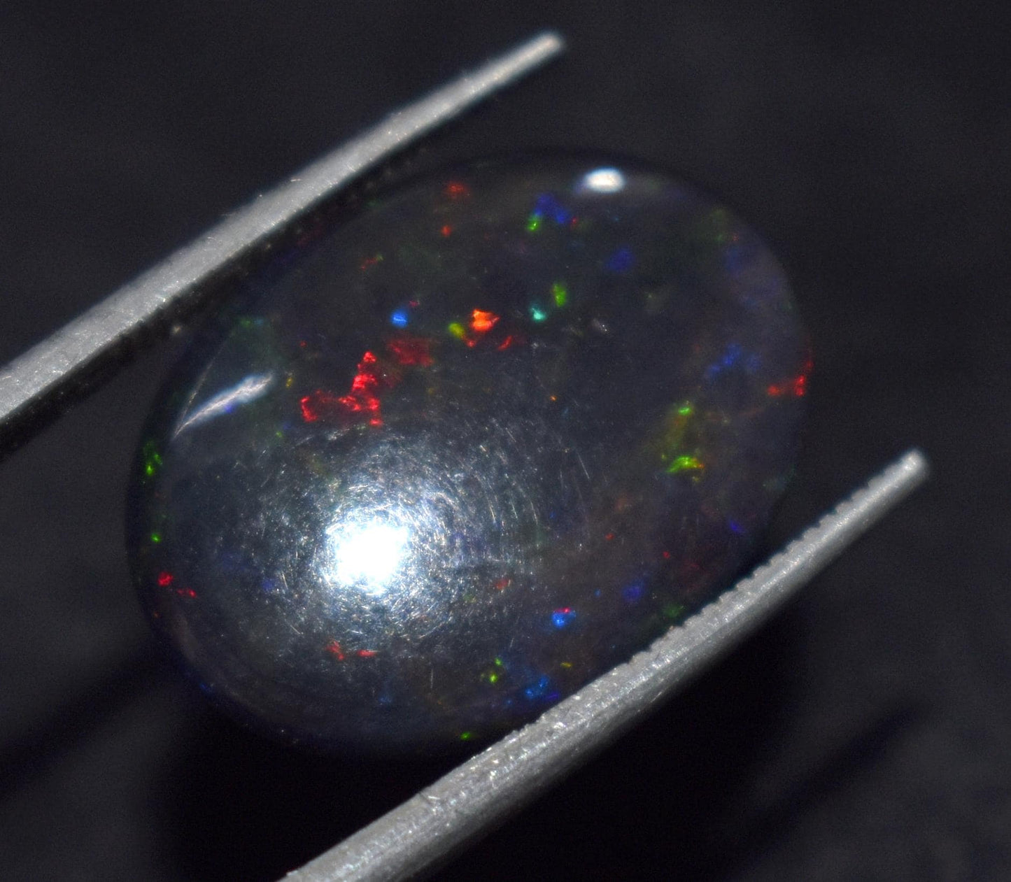 Opal, Natural Black Opal, Oval Welo Fire, Cabochon Loose Gemstone, 4.65 Carat, Size-15x19.5x3.5mm, For Jewelry Making, Gift For Her,