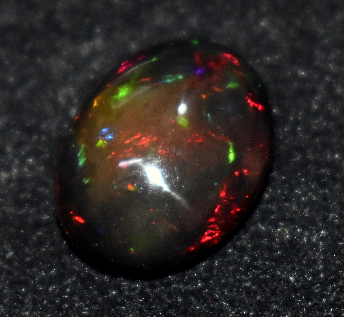 Genuine & 100% Natural Black Opal, Oval Welo Fire, Cabochon Loose Gemstone, 7.00 Carat, Size-13x17x7mm, For Jewelry Making, Gift For Her,