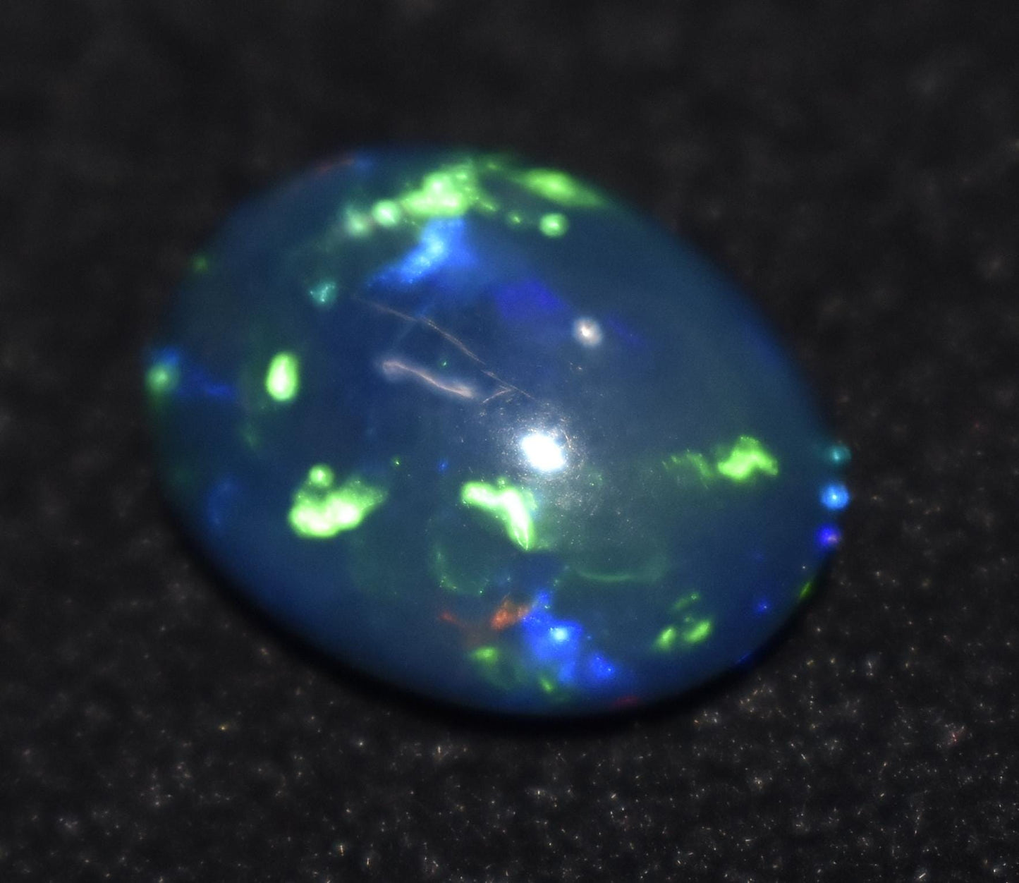 100% Natural Black Opal, Oval Welo Fire, Cabochon Loose Gemstone, 5.30 Carat, Size-12x14.5x6.5mm, For Jewelry Making, Gift For Her,