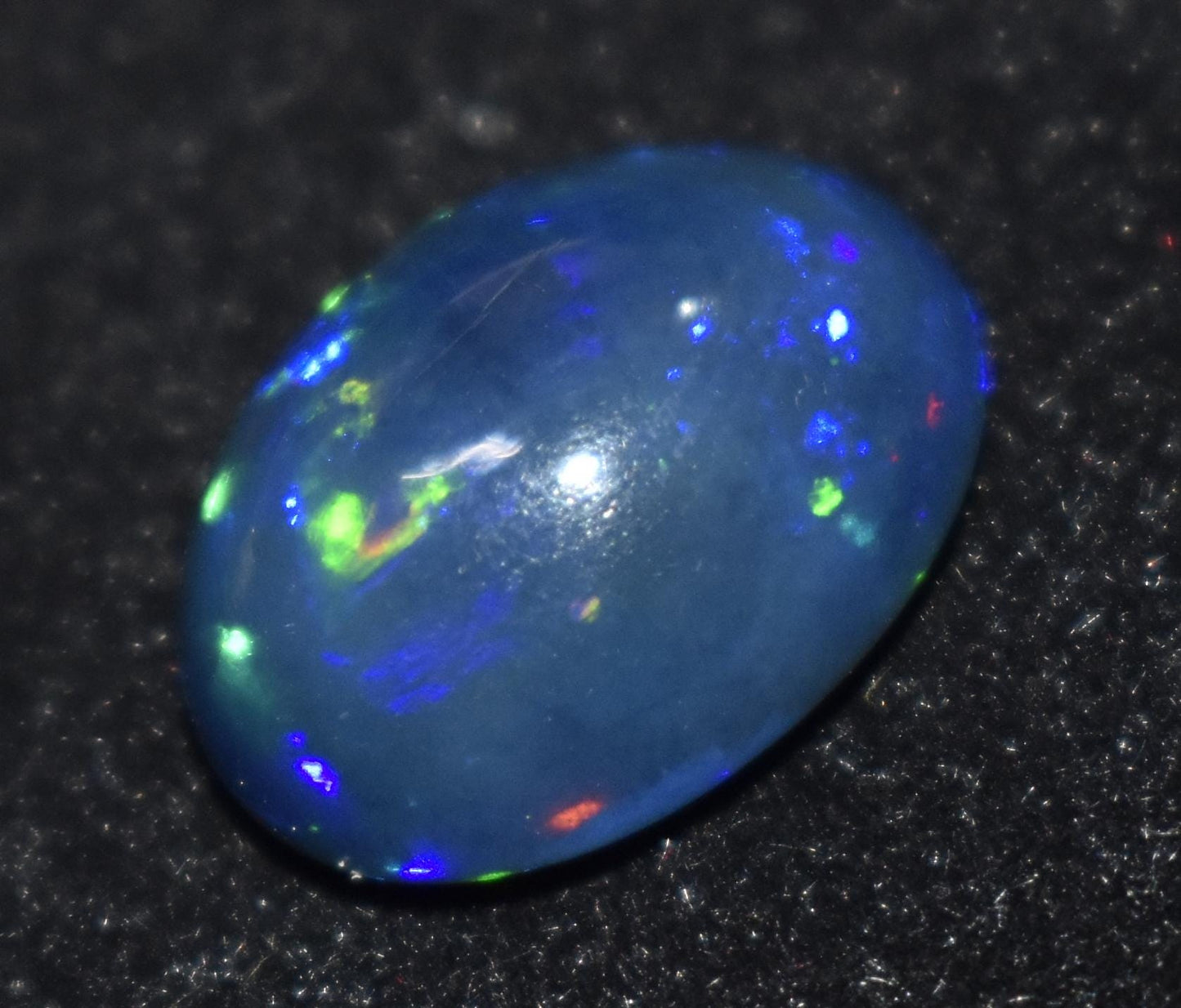 100% Natural Black Opal, Oval Welo Fire, Cabochon Loose Gemstone, 5.30 Carat, Size-12x14.5x6.5mm, For Jewelry Making, Gift For Her,