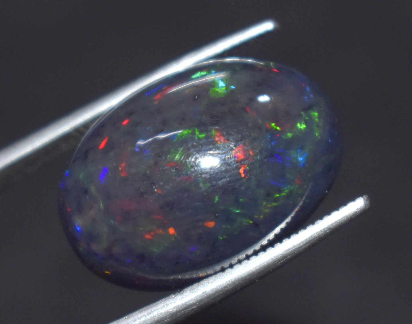 Opal, 100% Natural Black Opal, Oval Welo Fire, Cabochon Loose Gemstone, 10.00 Ct, Size-14x20x8mm, For Jewelry Making, Gift For Her,