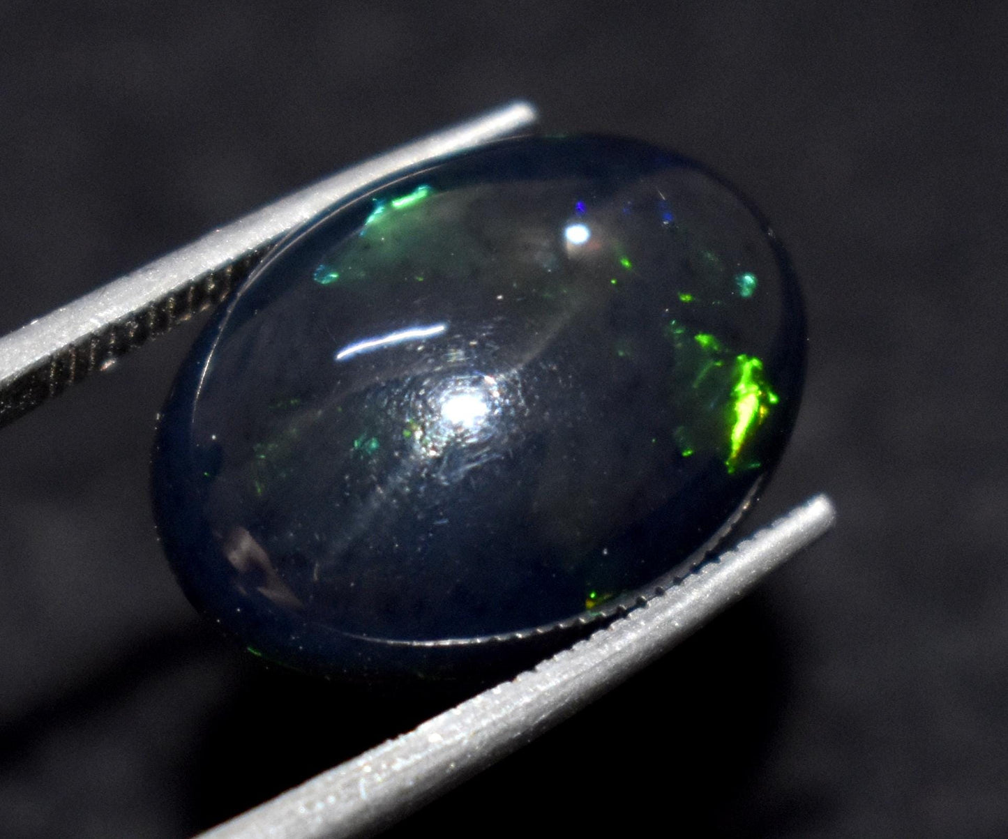 100% Natural Black Opal, Oval Welo Fire, Cabochon Loose Gemstone, 6.60 Ct, Size-13X18X6mm, For Jewelry Making, Gift For Her,