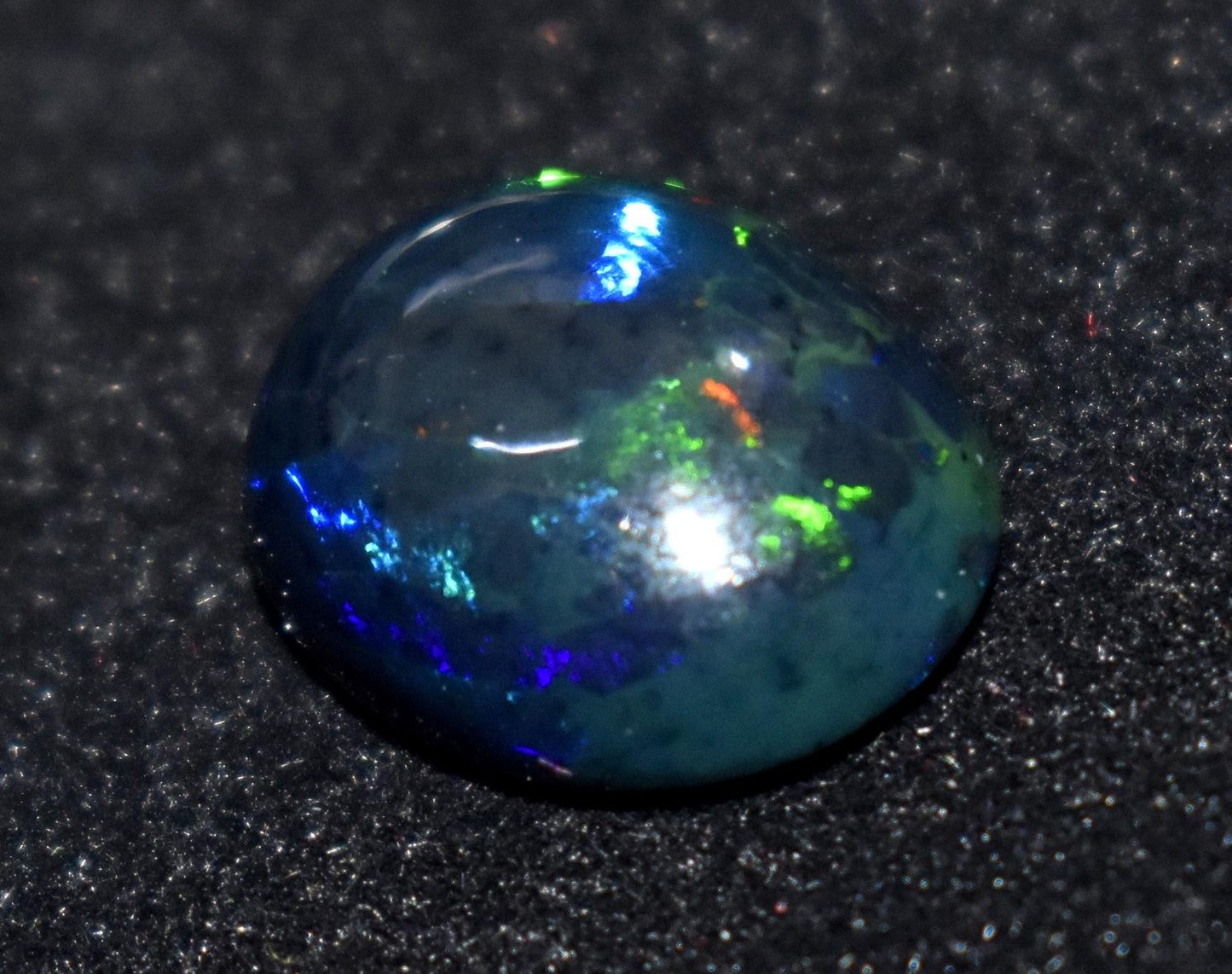 Genuine & 100% Natural Black Opal, Oval Welo Fire, Cabochon Loose Gemstone, 5.10 Ct, Size-12x15x6mm, For Jewelry Making, Gift For Her,