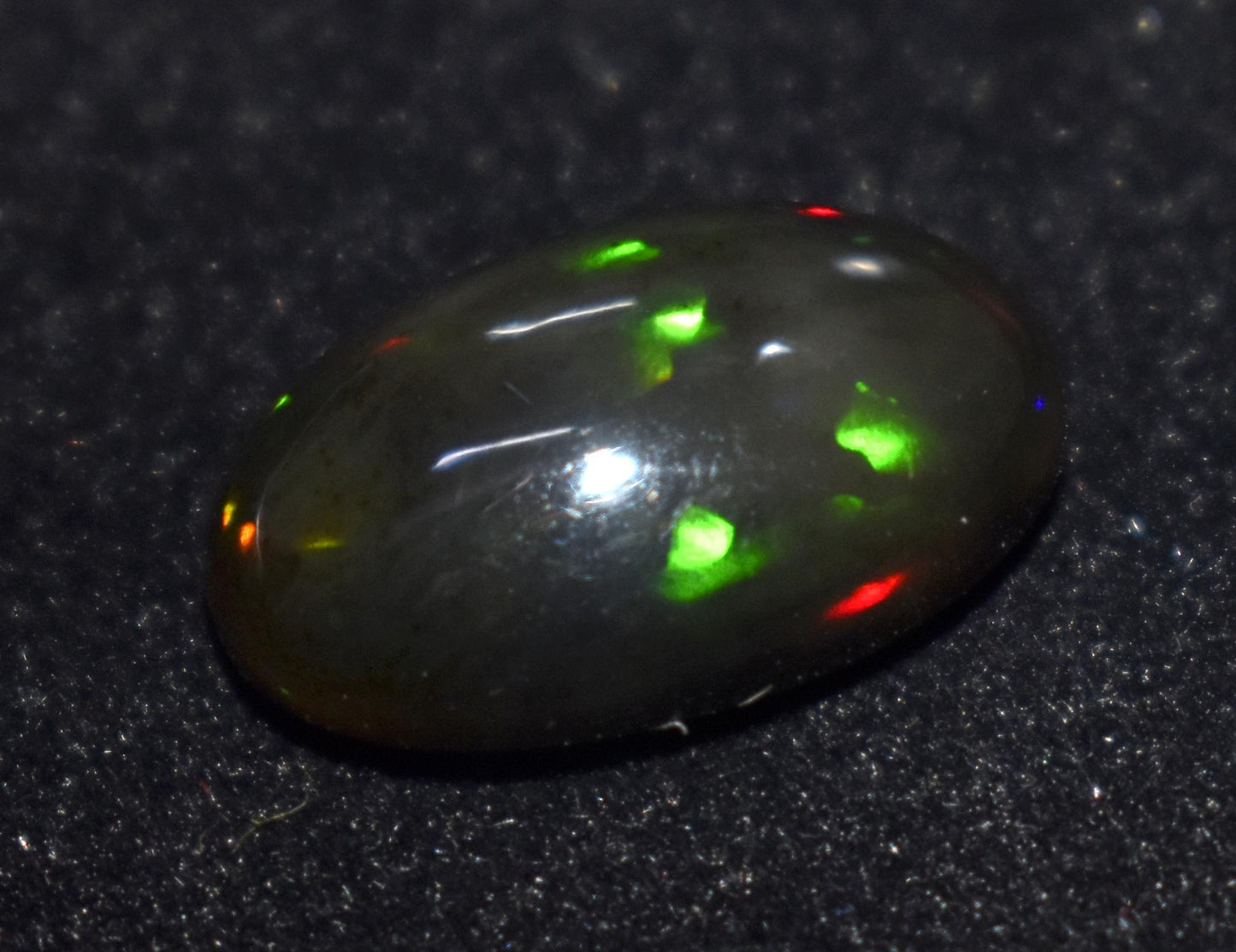 Opal, 100% Natural Black Opal, Oval Welo Fire, Cabochon Loose Gemstone, 4.80 Ct, Size-10.5x16x6mm, For Jewelry Making, Gift For Her,