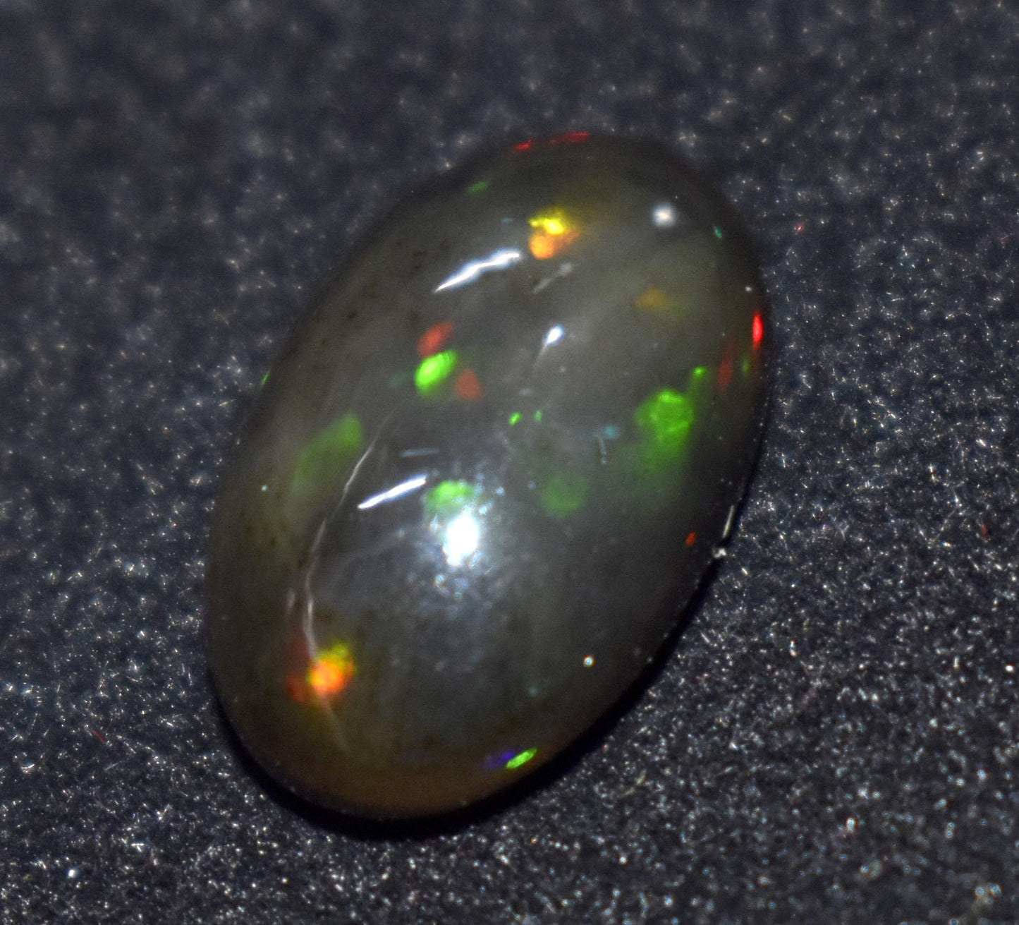 Opal, 100% Natural Black Opal, Oval Welo Fire, Cabochon Loose Gemstone, 4.80 Ct, Size-10.5x16x6mm, For Jewelry Making, Gift For Her,