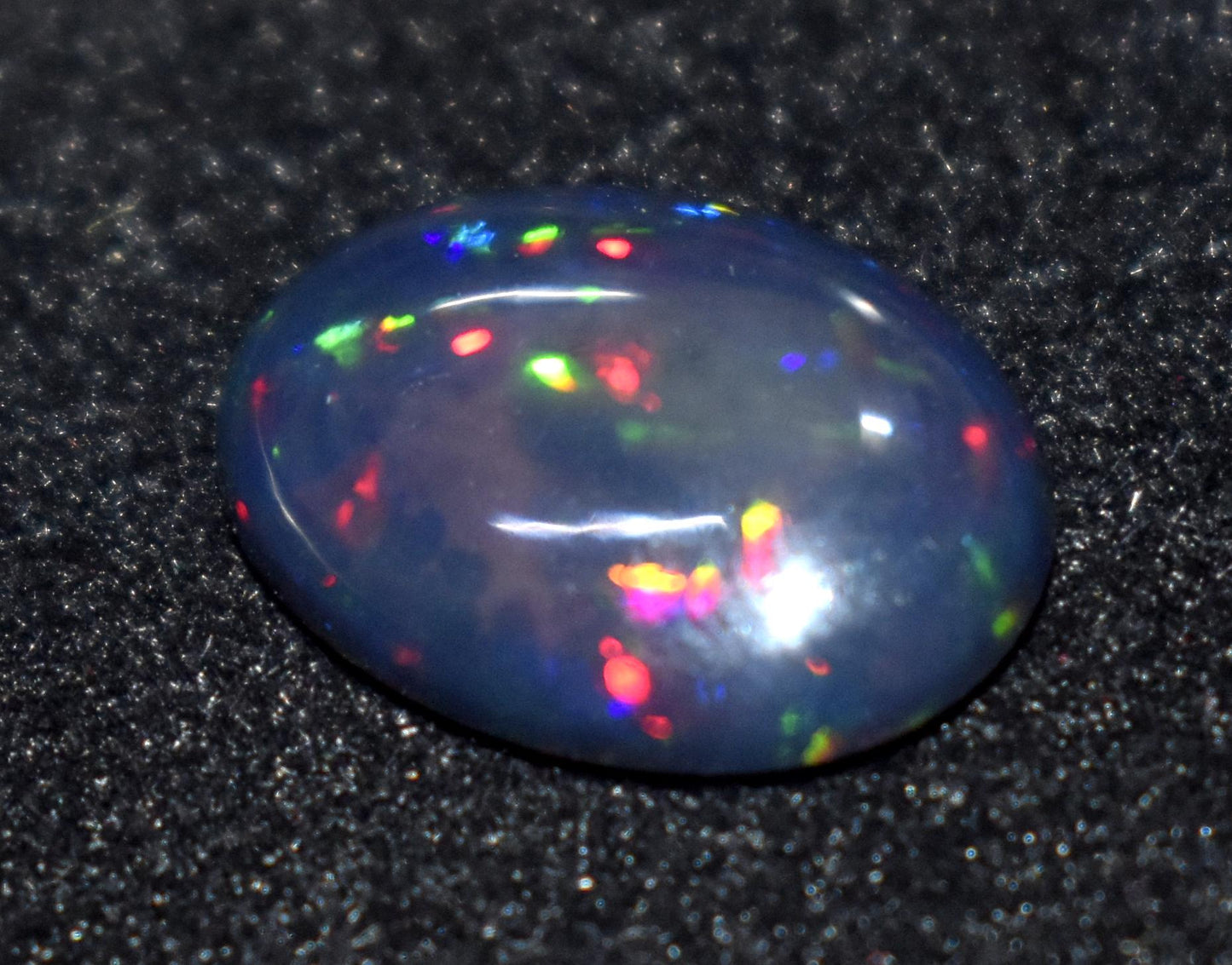 Genuine & 100% Natural Black Opal, Oval Welo Fire, Cabochon Loose Gemstone, 2.70 Ct, Size-11x15x3.5mm, For Jewelry Making, Gift For Her,