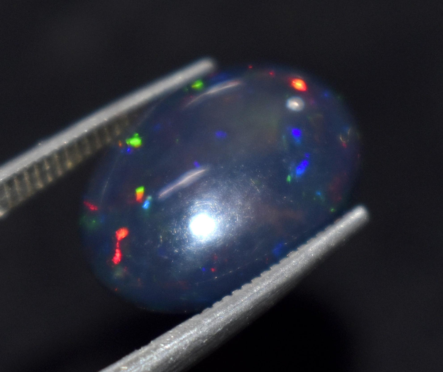 Genuine & 100% Natural Black Opal, Oval Welo Fire, Cabochon Loose Gemstone, 2.70 Ct, Size-11x15x3.5mm, For Jewelry Making, Gift For Her,