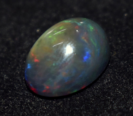 100% Natural Black Opal, Oval Welo Fire, Cabochon Loose Gemstone, 6.00 Ct, Size-10.5x14.5x7.5mm, For Jewelry Making, Gift For Her,