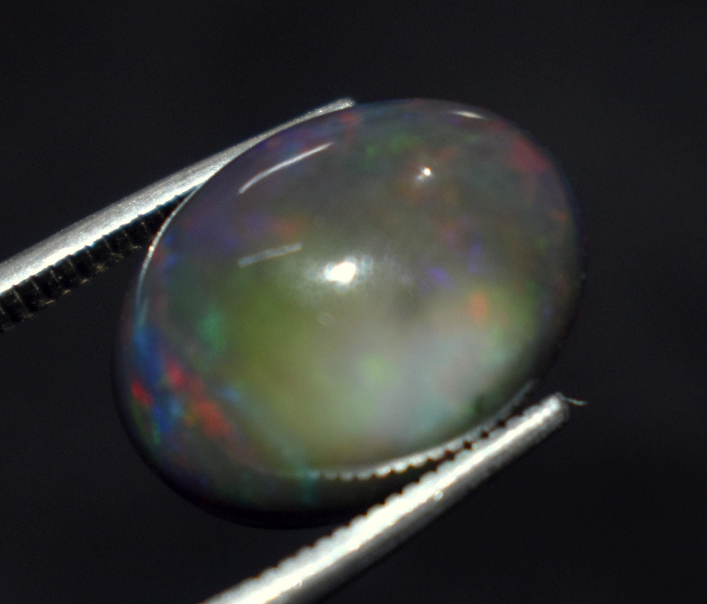 100% Natural Black Opal, Oval Welo Fire, Cabochon Loose Gemstone, 6.00 Ct, Size-10.5x14.5x7.5mm, For Jewelry Making, Gift For Her,