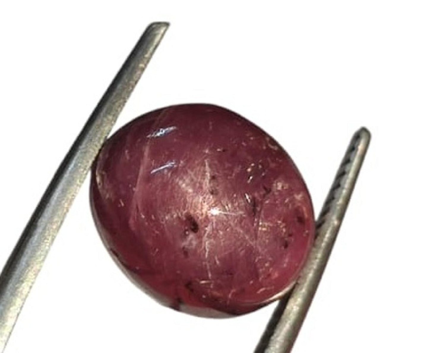 100% Natural Star Ruby Sapphire, Oval Smoothies Cabochon Loose Gemstone, 7.90 Carat, Size-9x10x8mm, For Jewelry Making,