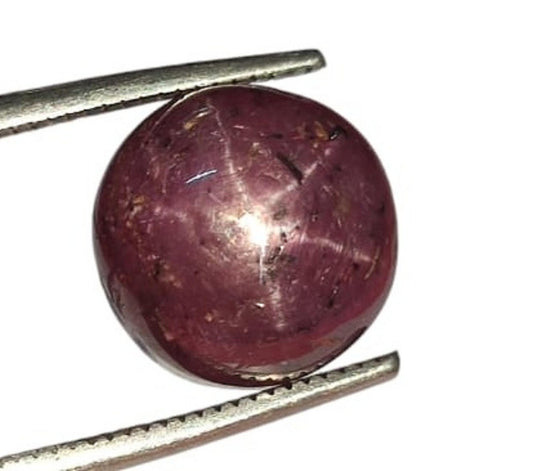 Sapphire, 100% Natural Star Ruby Sapphire, Round Smoothies Cabochon Loose Gemstone, 8.40 Carat, Size-9.5x10x7.5mm, For Jewelry Making,