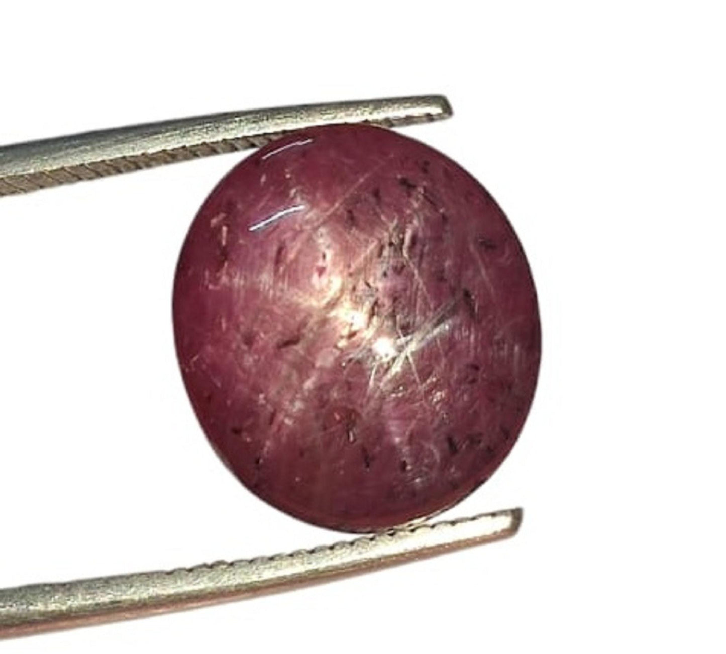 Genuine & 100% Natural Star Ruby Sapphire, Oval Smoothies Cabochon Loose Gemstone, 8.00 Carat, Size-11x12x5.5mm, For Jewelry Making,