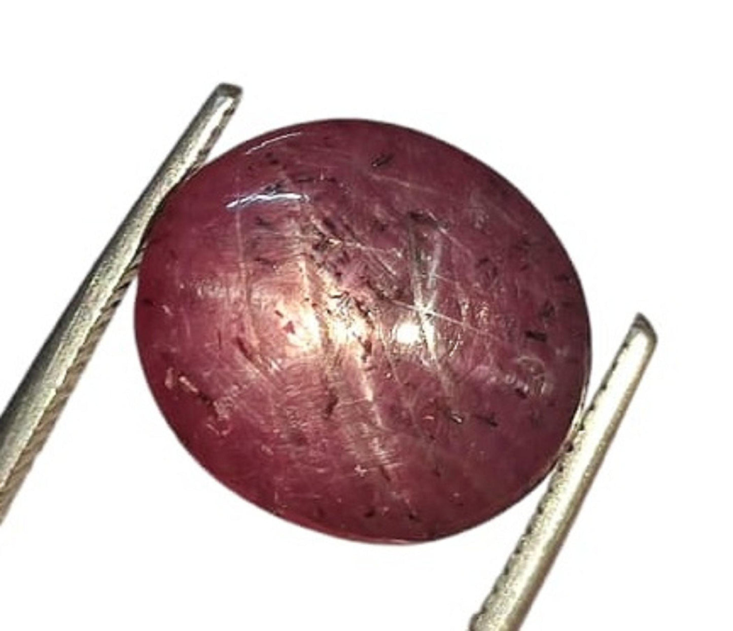 Genuine & 100% Natural Star Ruby Sapphire, Oval Smoothies Cabochon Loose Gemstone, 8.00 Carat, Size-11x12x5.5mm, For Jewelry Making,