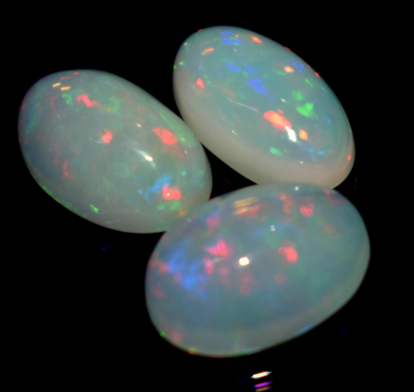 100% Natural Ethiopian Opal, Oval Welo Fire, Cabochon Gemstone Lot, 8.50 Carat, Size-7.5x13x5mm To 9.5x12.5x6mm, For Jewelry Making