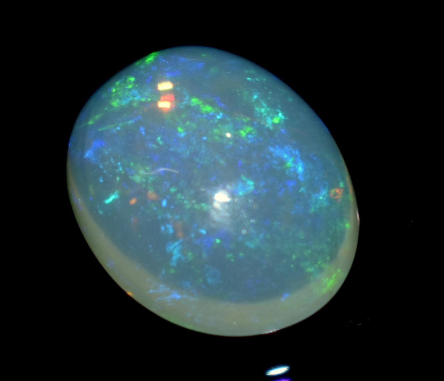 AAA+ Top Grade Opal, Natural Ethiopian Opal, Oval Welo Fire Cabochon, 5.60 Ct Loose Gemstone, Size-11.5x14.5x6.5mm, For Jewelry Making,