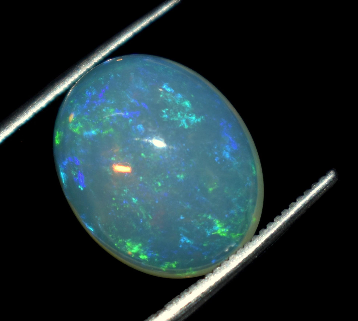 AAA+ Top Grade Opal, Natural Ethiopian Opal, Oval Welo Fire Cabochon, 5.60 Ct Loose Gemstone, Size-11.5x14.5x6.5mm, For Jewelry Making,