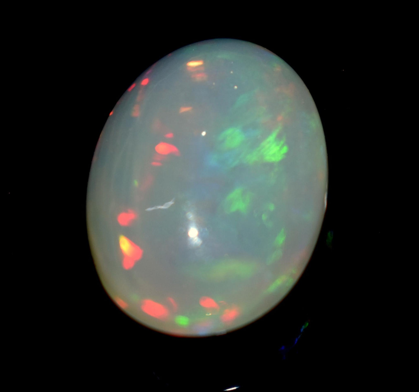 6.30 Carat, Natural Ethiopian Opal, Oval Welo Fire Cabochon Loose Gemstone, Size-12.5x17.5x8mm, For Jewelry Making, Piece-1