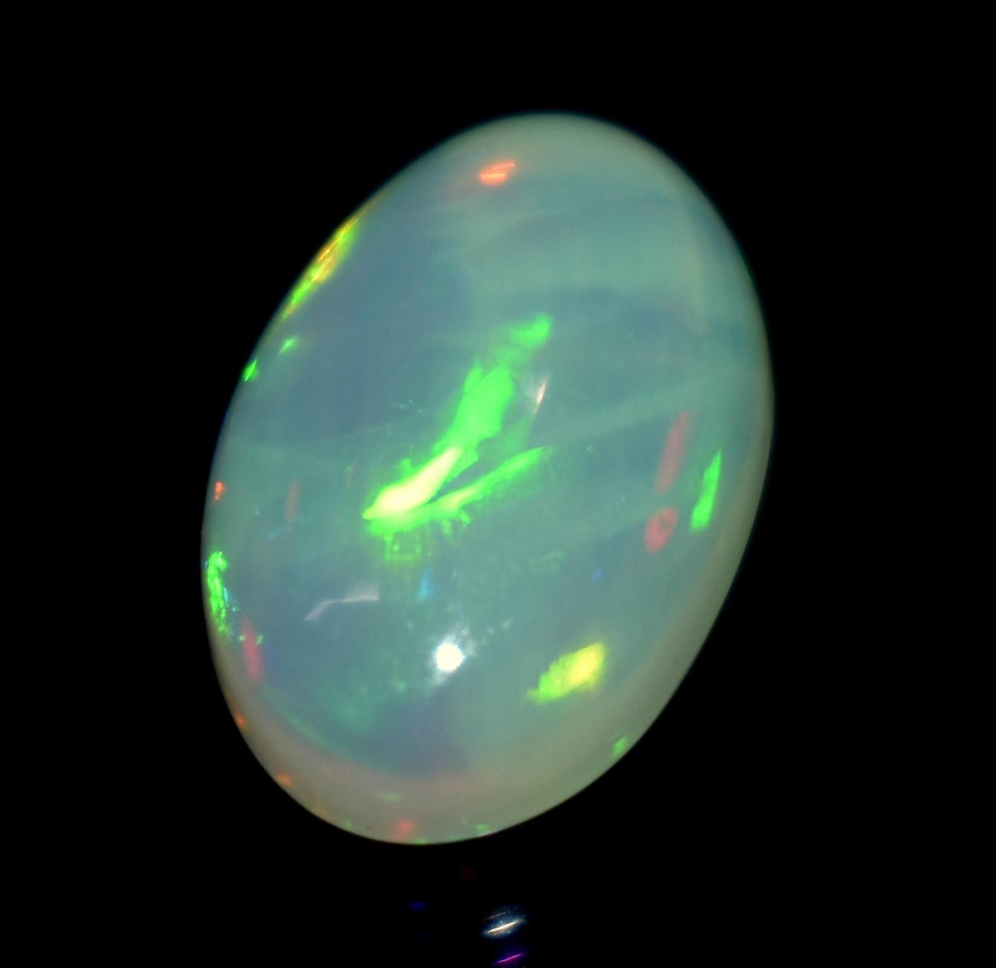 Genuine & 100% Natural Ethiopian Opal, Oval Welo Fire Cabochon Loose Gemstone, 3.10 Carat, Size-9.5x15x5mm, For Jewelry Making, Piece-1