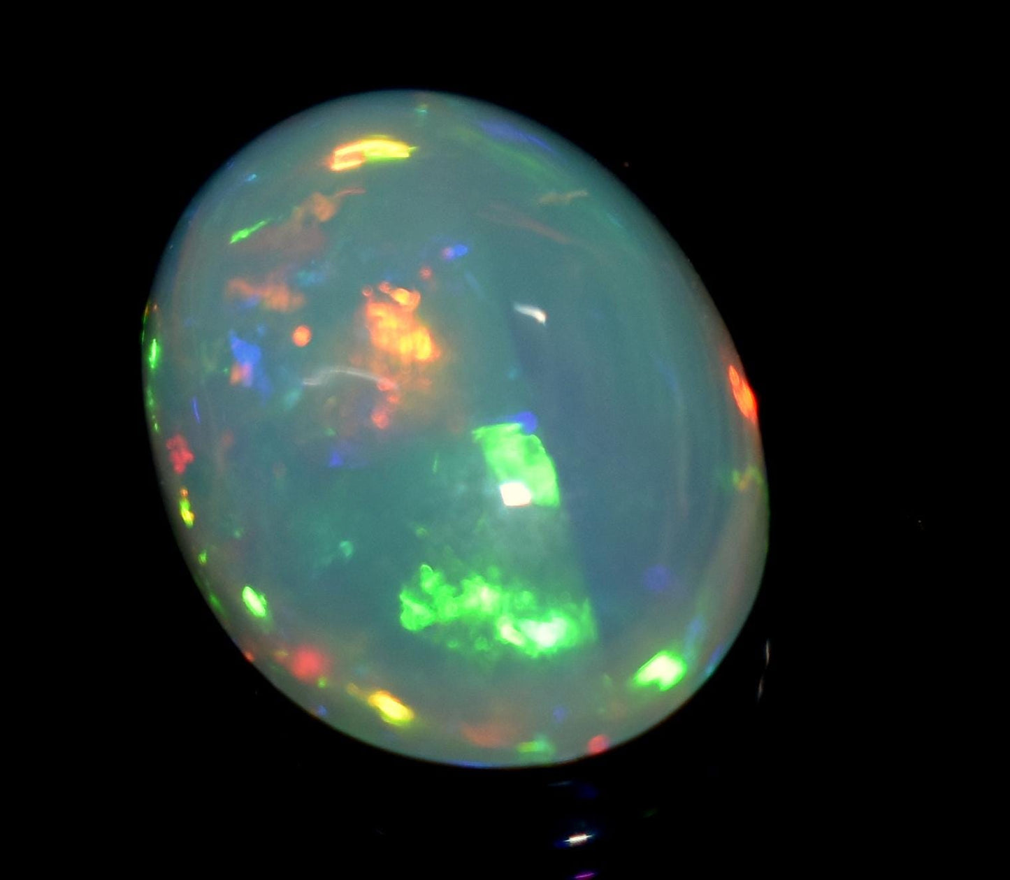 Genuine & 100% Natural Ethiopian Opal, Oval Welo Fire Cabochon Loose Gemstone, 3.50 Carat, Size-10x13x5.5mm, For Jewelry Making, Piece-1