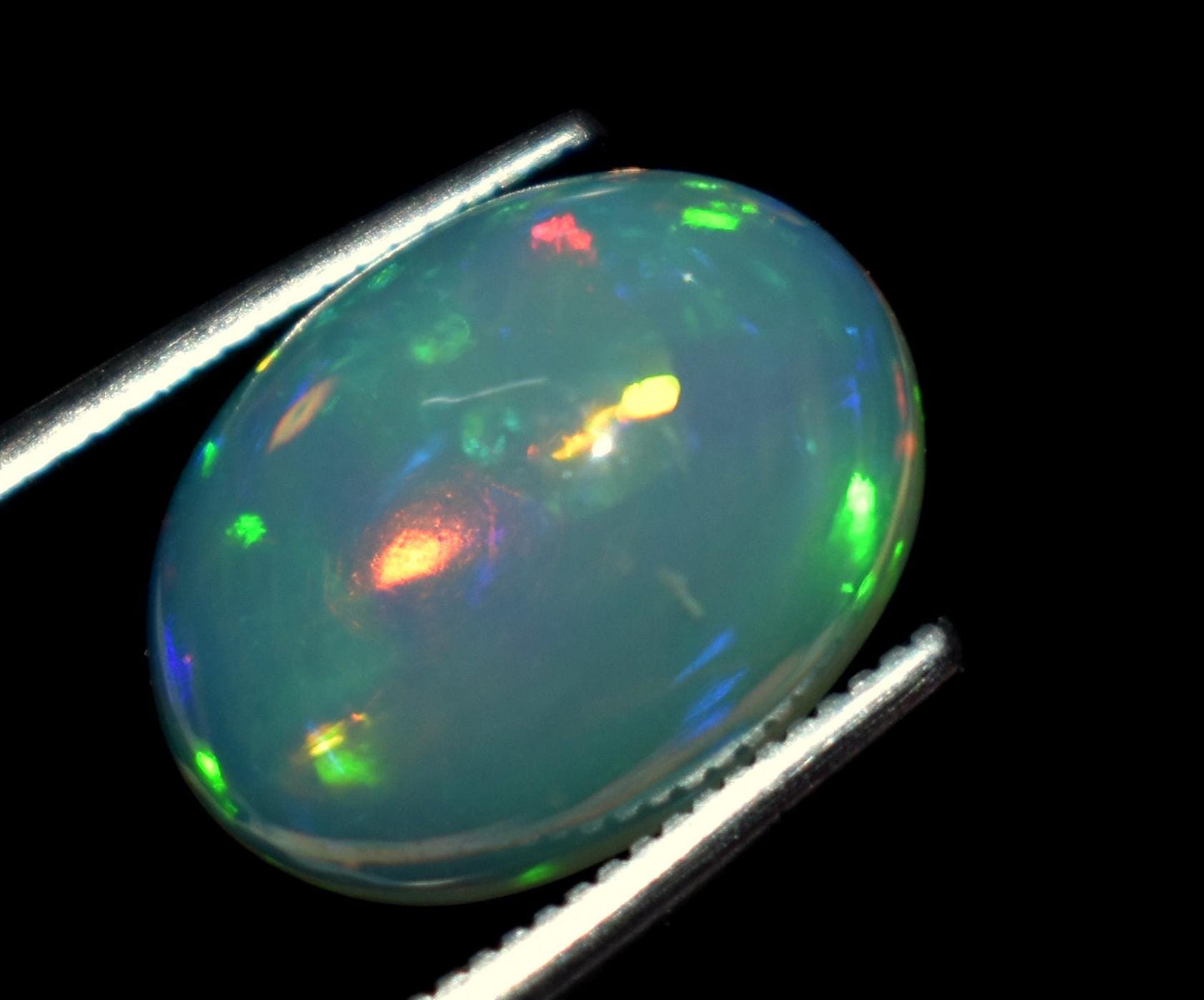 Genuine & 100% Natural Ethiopian Opal, Oval Welo Fire Cabochon Loose Gemstone, 3.50 Carat, Size-10x13x5.5mm, For Jewelry Making, Piece-1