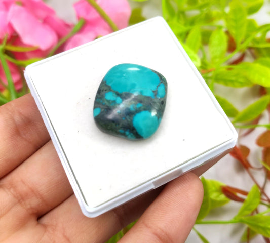 Turquoise, 100% Natural Tibetan Turquoise, Octagon Smooth Cabochon Gemstone Lot, 23.45 Carat, Size-23x20x7mm, For Jewelry Making,