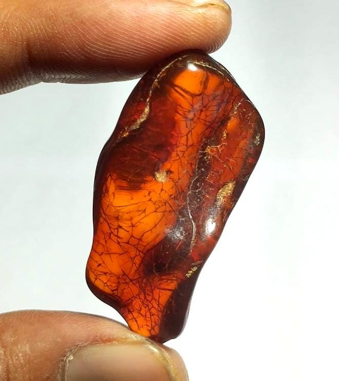 Rare & 100% Natural Baltic Amber, Welo Polish Rough Amber Gemstone, 30.00 Carat, Size-41x22x12mm, For Home Decor, Amber Healing Gifts,