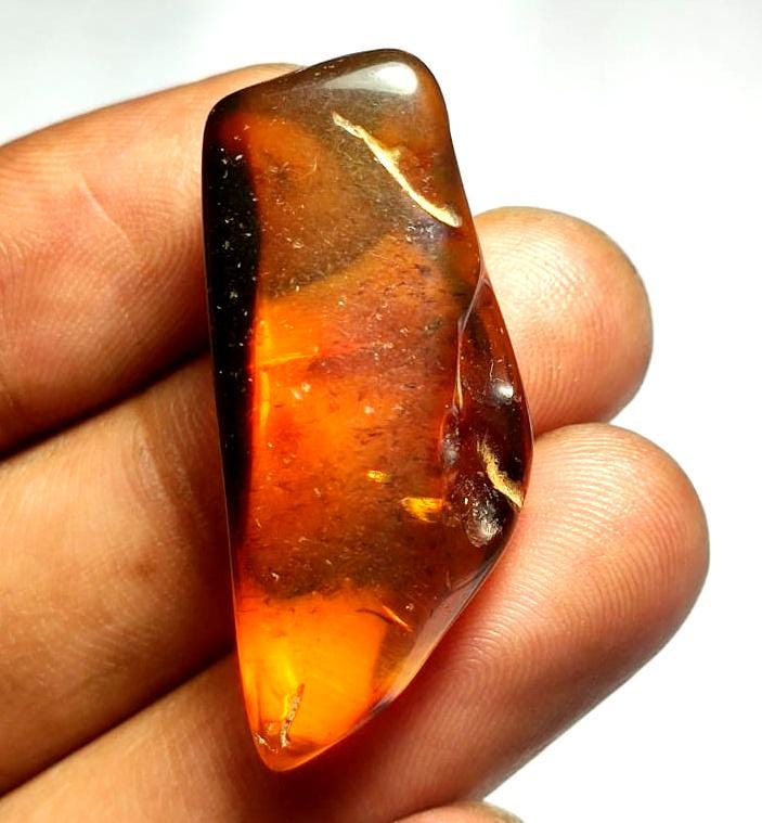 100% Natural Baltic Amber, Welo Polish Rough Amber Gemstone, 21.00 Carat, Size-37x14x12mm, For Home Decor, Amber Healing Gifts,