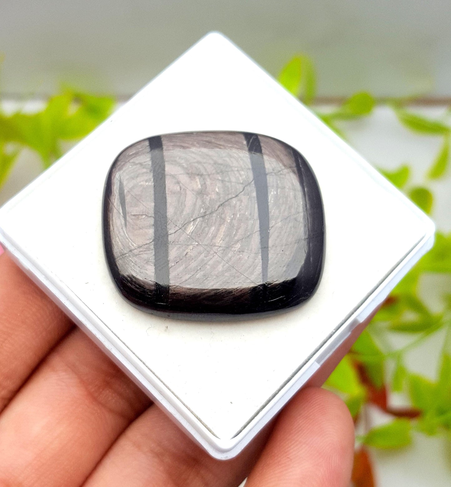 100% Natural Hyper Steen, Cushion Smooth Cabochon Loose Gemstone, 75.95 Carat, Size-33x30x6mm, For Jewelry Making,