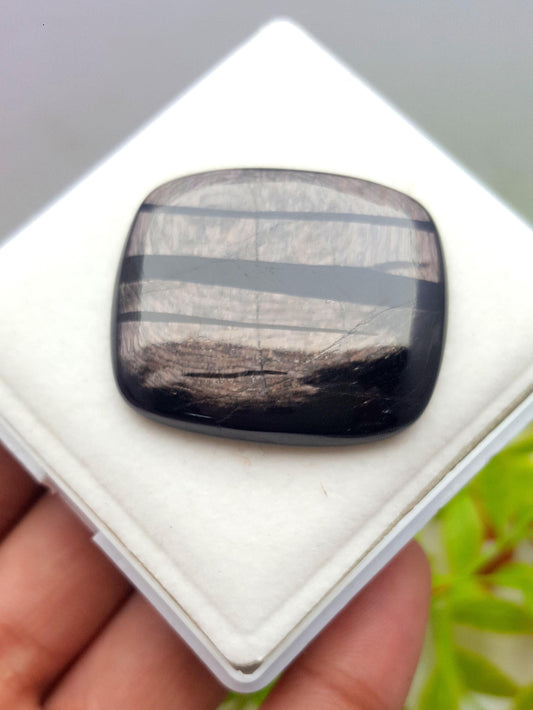 100% Natural Hyper Steen, Cushion Smooth Cabochon Loose Gemstone, 88.00 Carat, Size-36x30x6mm, For Jewelry Making,