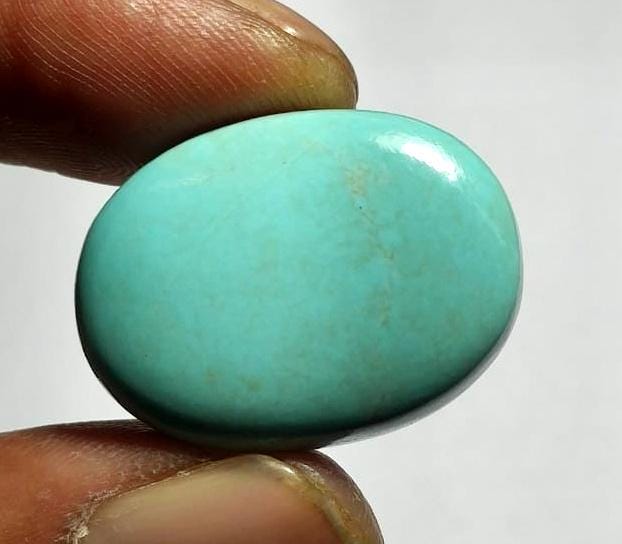 100% Natural Arizona Turquoise, Oval Smoothies Cabochon Loose Gemstone, 28.10 Carat, Size-20X26.5X6.5MM, For Jewelry Making