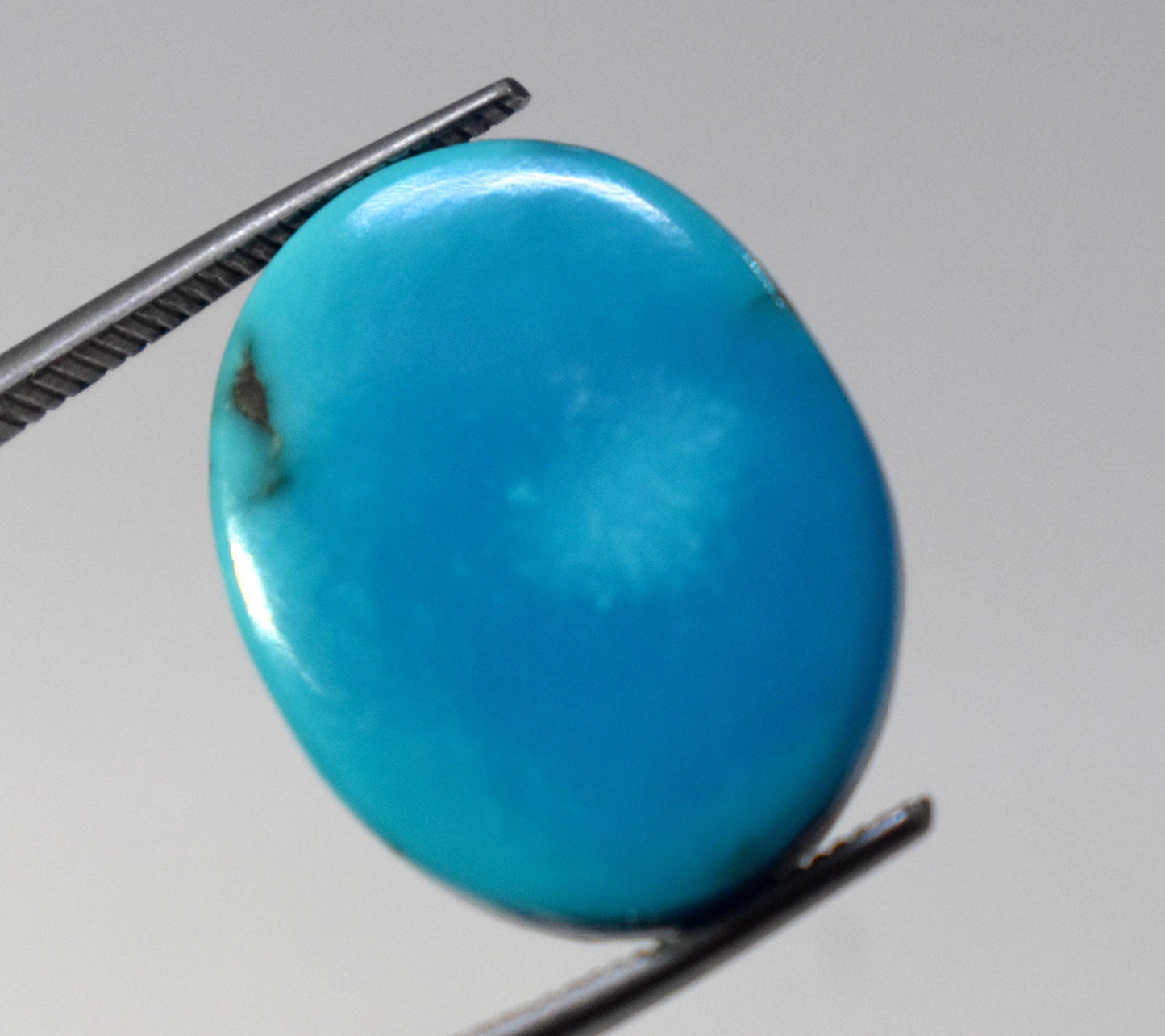 100% Natural Arizona Turquoise, Oval Smoothies Cabochon Loose Gemstone, 13.85 Carat, Size-15x20x5mm, For Jewelry Making