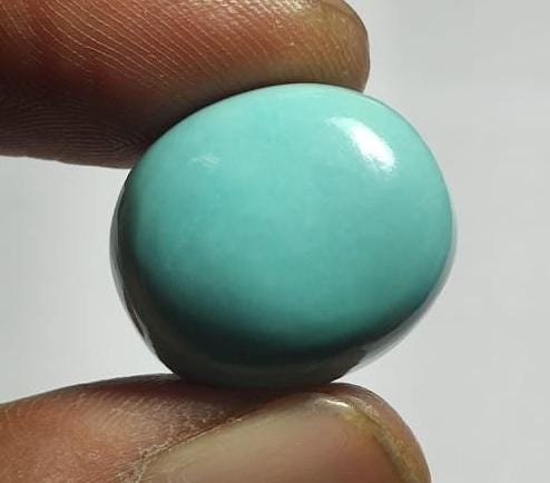 Genuine & 100% Natural Arizona Turquoise, Oval Smoothies Cabochon Loose Gemstone, 26.00 Carat, Size-17x19.5x10mm, For Jewelry Making,