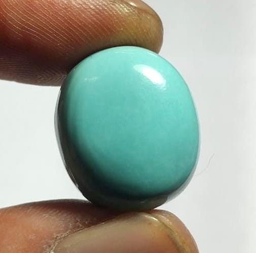 Genuine & 100% Natural Arizona Turquoise, Oval Smoothies Cabochon Loose Gemstone, 26.00 Carat, Size-17x19.5x10mm, For Jewelry Making,