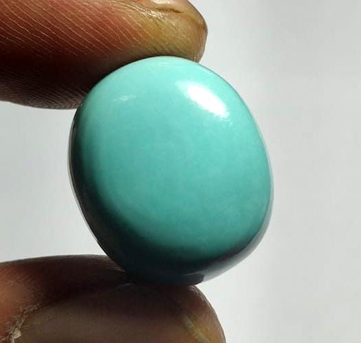 Genuine & 100% Natural Arizona Turquoise, Oval Smoothies Cabochon Loose Gemstone, 26.00 Carat, Size-17x19.5x10mm, For Jewelry Making,