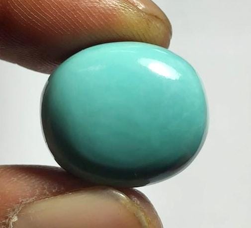 Genuine & 100% Natural Arizona Turquoise, Oval Smoothies Cabochon Loose Gemstone, 26.00 Carat, Size-17x19.5x10mm, For Jewelry Making,