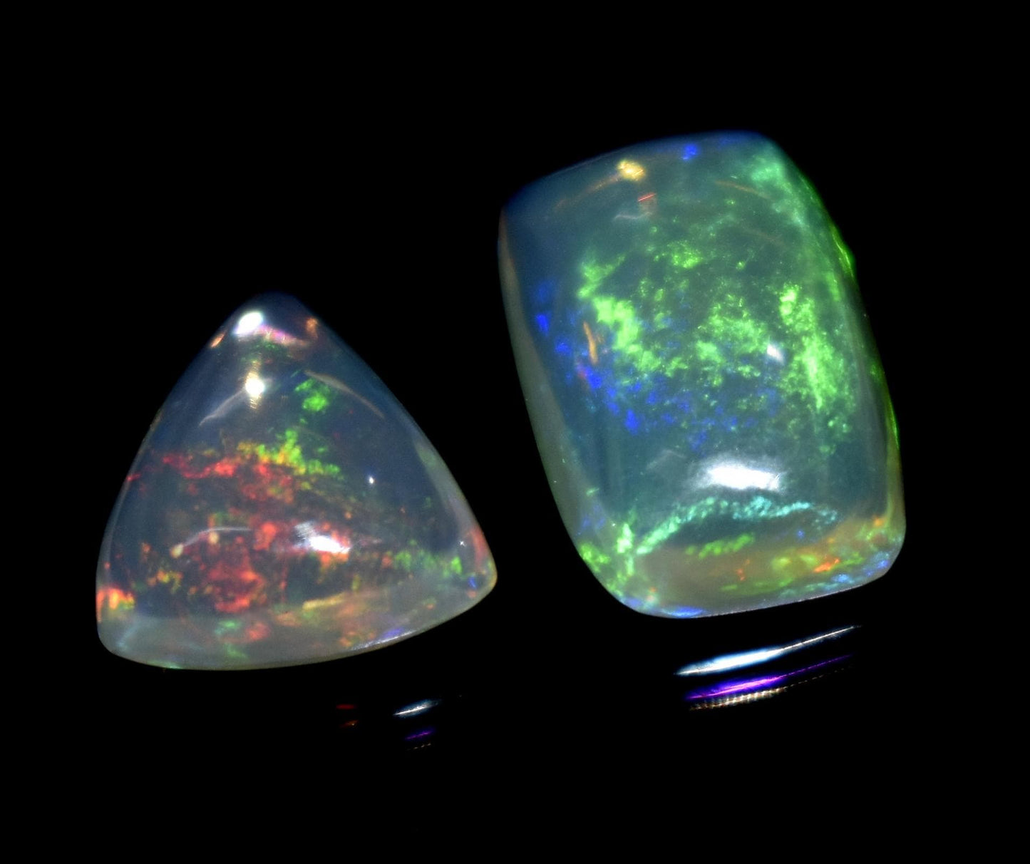 Genuine & 100% Natural Ethiopian Opal, Mix Shape Welo Fire Cabochon Gemstone Lot, 3.00 Ct, Size-11x7x4mm To 9x8x3.5mm, For Jewelry Making,